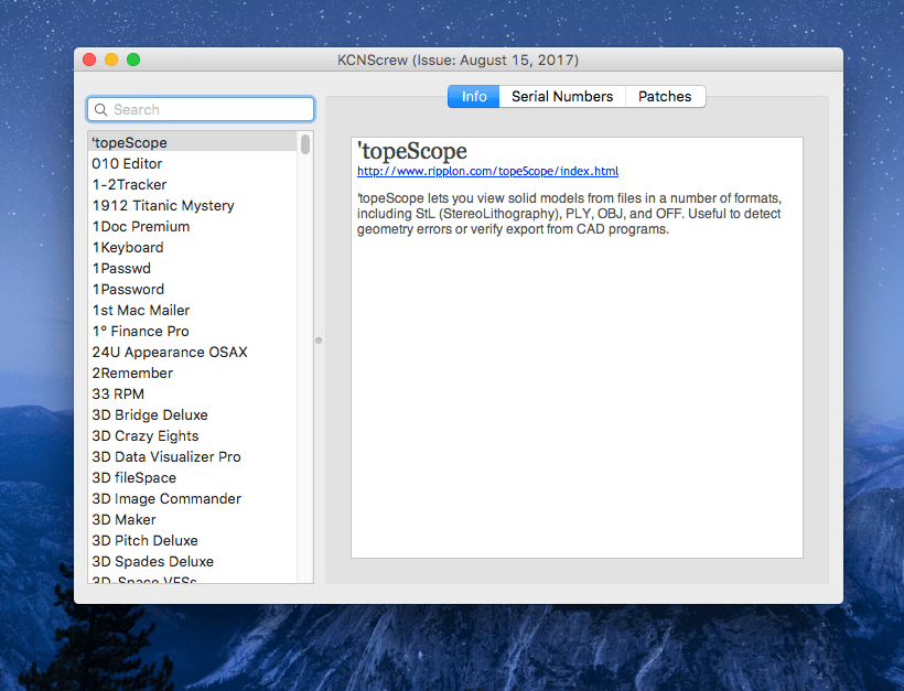 Kcnscrew free download for mac